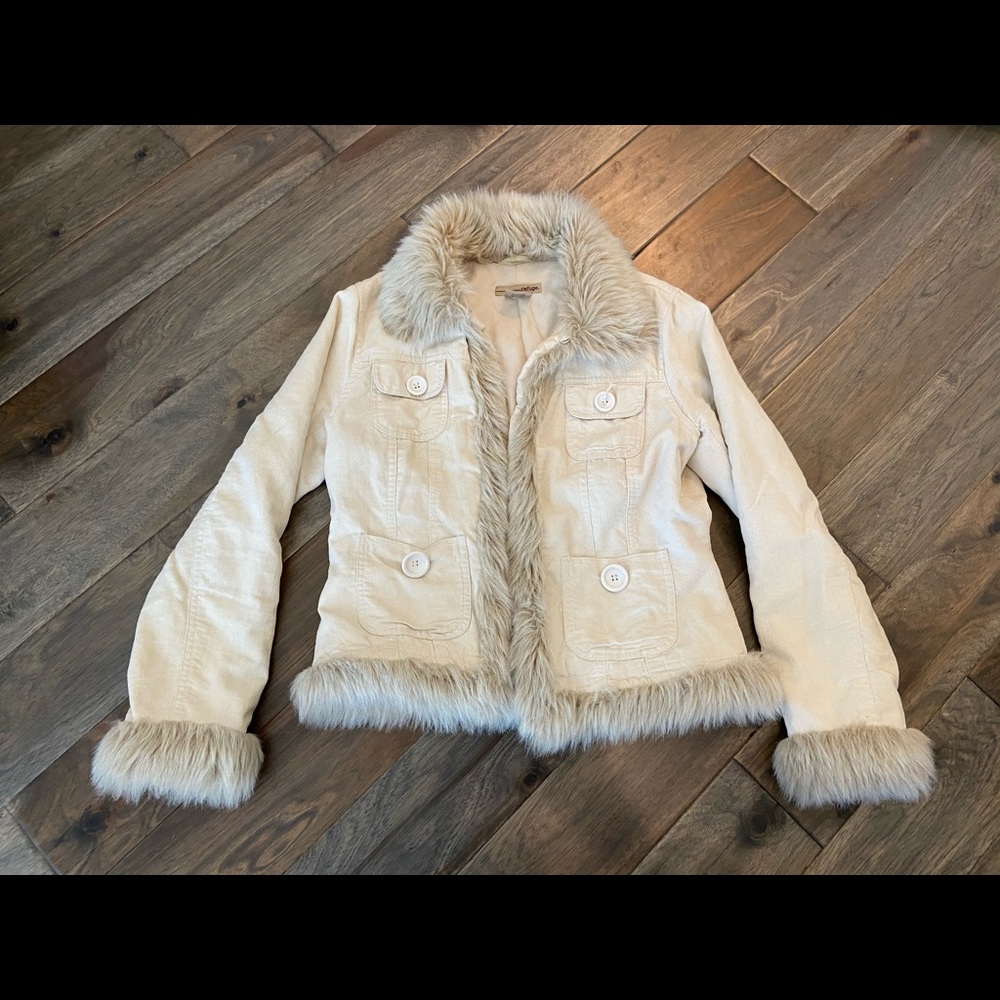 Faux Fur Collar/Trim Jacket